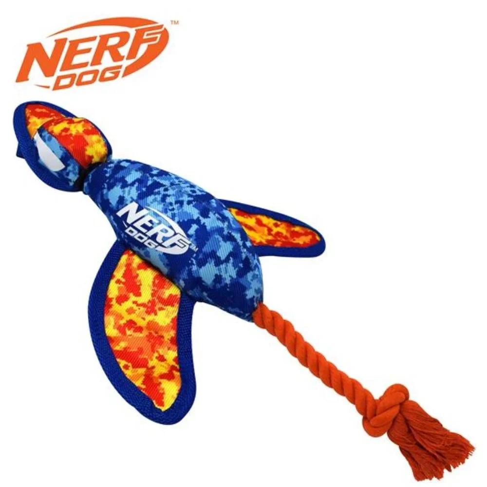 Nylon Digital Camo Crinkle Wing Duck Launching Fetch Dog Toy,